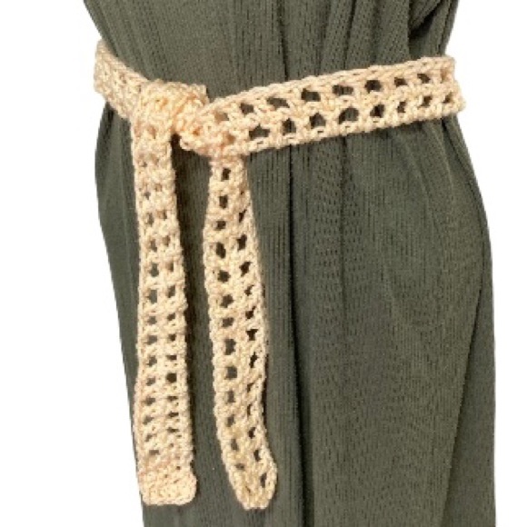 Hand Crafted Accessories - Crotchet Belt Boho Bohemian Gypsy Hippie Various Colors Handmade 42 in x 1.25 in